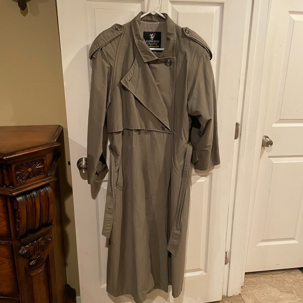 Vintage Austin Reed Olive Trench Coat